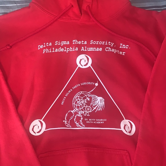 Red Delta Sigma Theta Sorority Alumnae Hoodie - Picture 3 of 5